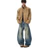 American Style Men's Retro Stand Collar Workwear Jacket - Spring 2025 Short Loose Outerwear Flight Suit