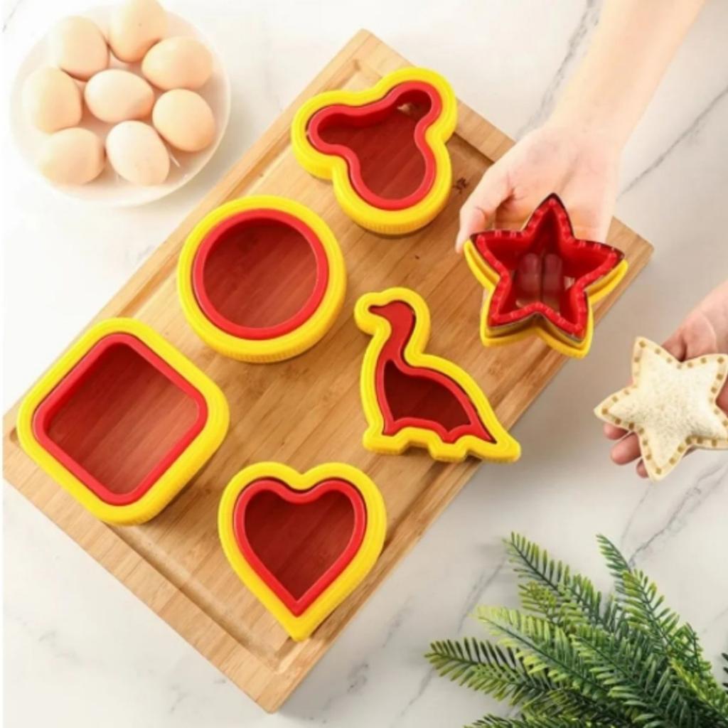 Küchenbackwerkzeuge Sandwichschneider und Versiegelungsset für Kinder DIY Kekseform Pfannkuchenmaker Präger Lebensmittelförmchen