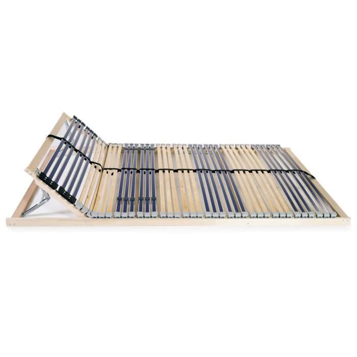 VidaXL Sommier à lattes avec 42 lattes 7 zones 100 x 200 cm