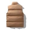 Neue Winterwesten Herren Fleece Warme Ärmellose Jacke Lässig Herren Einfarbige Weste Dick Mode Stehkragen Reißverschluss Weste Oberbekleidung