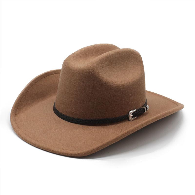 Western Cowboy Hat For Men Women Wool Felt Sun Protection Stylish Summer Accessory