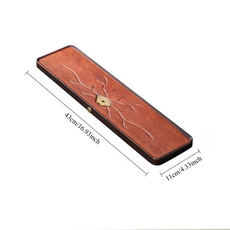 Chinese Pear Wood Dry Foam Tray For Home Use Small Rectangular Solid Tea Tray Small Store Water Tea Table Pot Holder Kung Fu Set