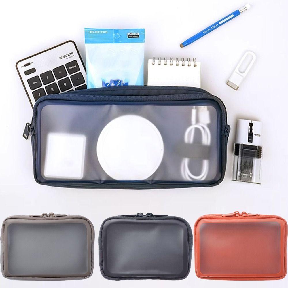 Waterproof Charger Cable Organizer 1/2/3 Compartment Digital Accessories Case Cosmetic Storage