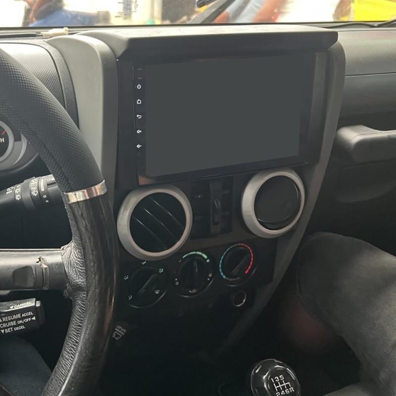 Car Radio Stereo 9Inch For Jeep Wrangler 2007-2010 4-Door Dash Panel Trim Bezel Fascia Frame Kit