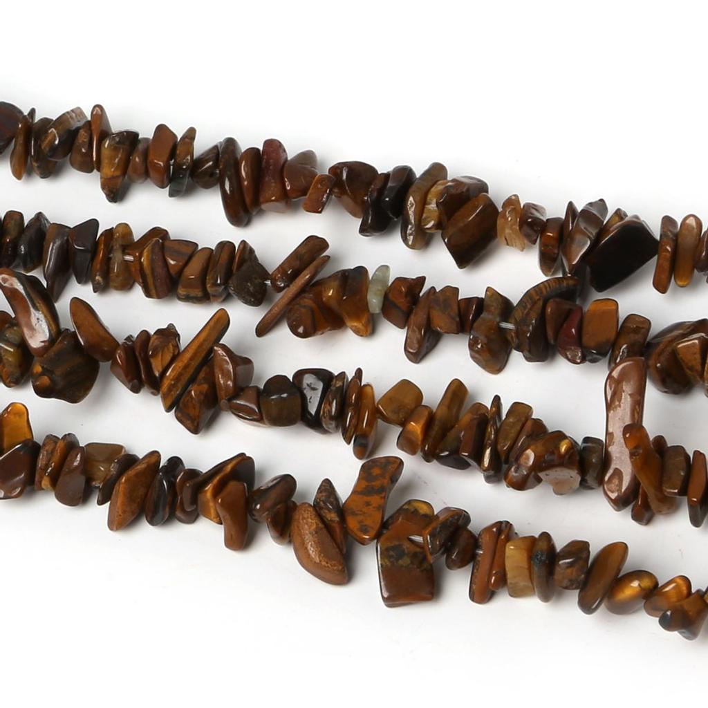 Cuentas de piedra Natural de 3-5mm, cuentas de cristal de ágata, Ojo de Tigre, cuentas de grava irregulares para pulsera DIY, fabricación de joyería, hebra 34