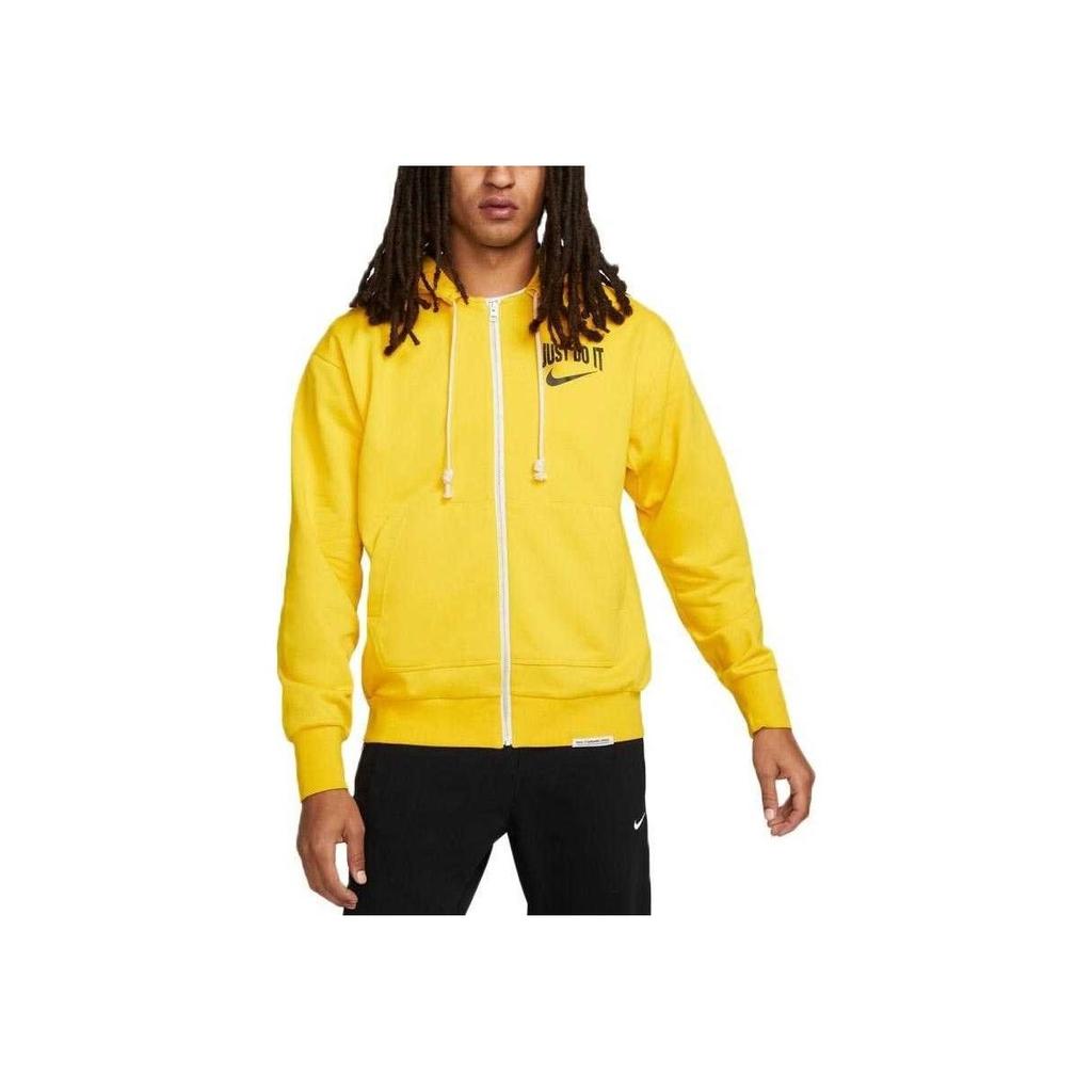 Nike Solid Color Hooded Zip Jacket Men Jackets Yellow DV9449-735