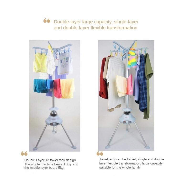 1000W  2 In1 Portable Electric Clothes Dryer Household Foldable UV  Sterilization Equipment Electric Quick Drying Wardrobe 66x66x165cm1