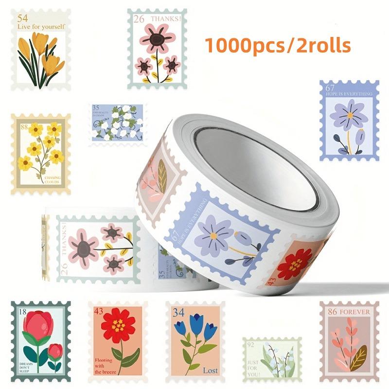 500/1000pcs Cute Floral Stickers - Pastel - Self-Adhesive for Luggage, Laptop, Phone, Water Bottle, Crafts - No Residue Removal