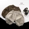 Unisex Kids Casual Loose Thin Cotton Cropped Wide Leg Anti Mosquito Trousers