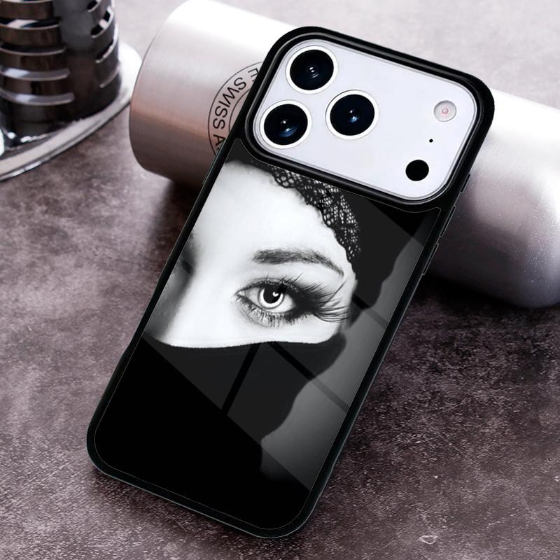 Arab Woman With Niqab Face eye Phone Case For iPhone 17 16 15 14 13 12 11 Pro Max Plus 17Air Soft Silicone Cover