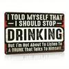 Stop Drinking Beer Metal Sign Vintage Wall Decor 8x12 Inch Man Cave Bar Garage Humorous Art Gift