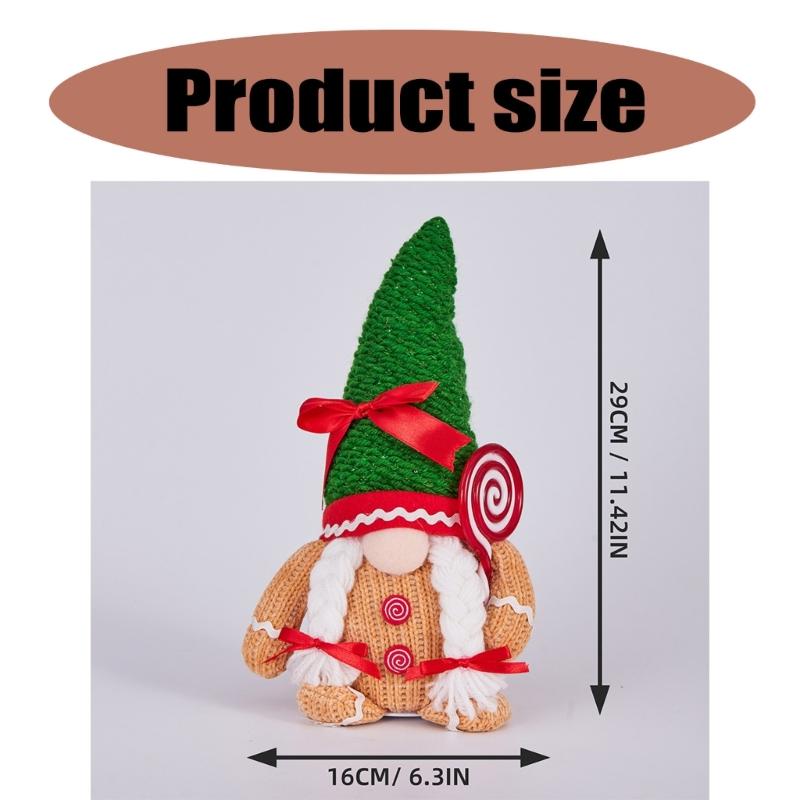 Large Nosed Gnomes Figure Face Less Dolls Ornaments, Soft Fabric Christmas Decoration