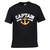Captain Anchor Nautical Badge Street Distressed Washed Loose Simple Tee