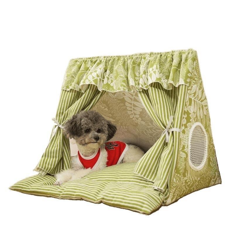 Cat Tent Bed Enclosed Removable Washable Summer Cozy House All Seasons Pet Nest For Cats And Small Dogs Home Living Room Gift