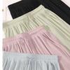 Sommerhose aus Eisseide mit weitem Bein für Damen, leicht, schnelltrocknend, grün, lässig