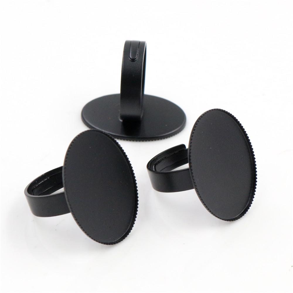 18x25mm 10pcs/Lot Classic Color Series Plated Brass Oval Adjustable Ring Settings Blank/Base,Fit 18*25mm Glass Cabochons