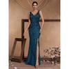 European and American Style Dress New Style Sequined Sleeveless Evening Dress for Women Banquet Sexy Birthday Party Cocktail Dress Wedding