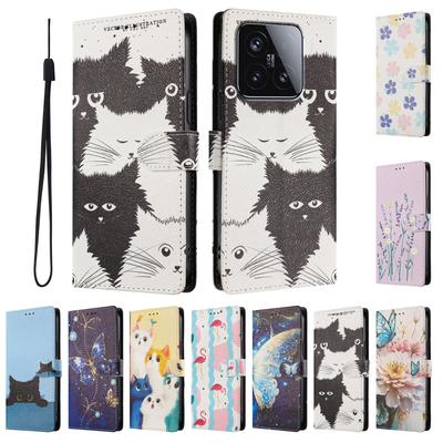 For Xiaomi 15 15T 15S Pro Case Wallet Protection Phone Case for Xiaomi 14 14T 13 13T 12 12T Pro Painted Leather Card Flip Cover