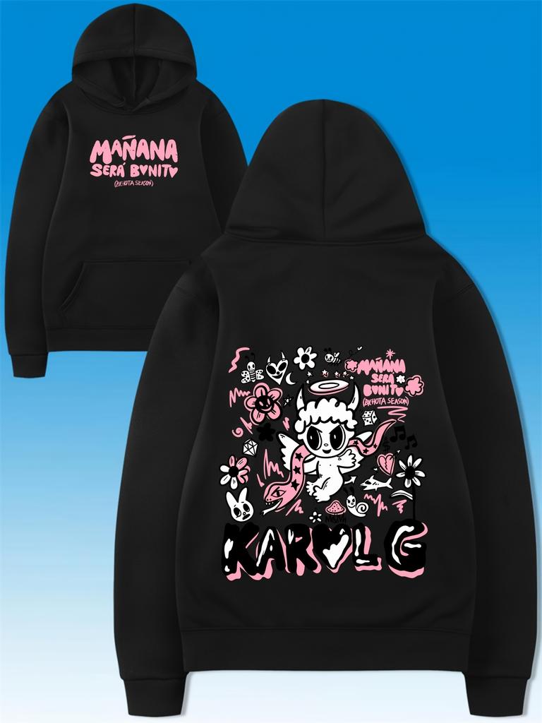 Men'S Long Sleeve Hoodie Hip Hop Streetwear Pullover Black Casual Sweatshirt with Kangaroo Pocket Comfortable Casual Attire