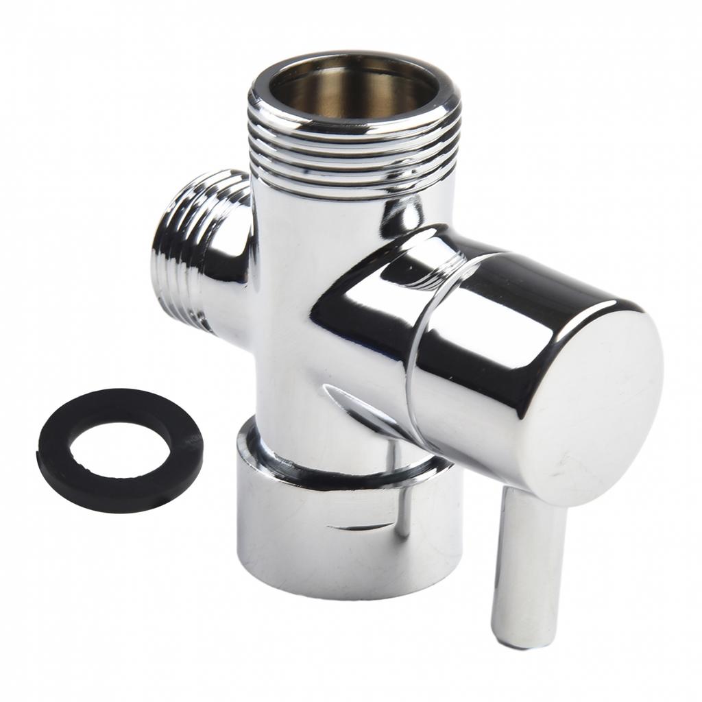 Chrome Plated Brass Diverter Valve 1/2 & 3/4" Connector 3 Ways Shower Head