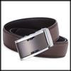[White Fang] Genuine Leather Belt with Metallic Buckle - Stylish Business Belt for Men BT986 (Brown)
