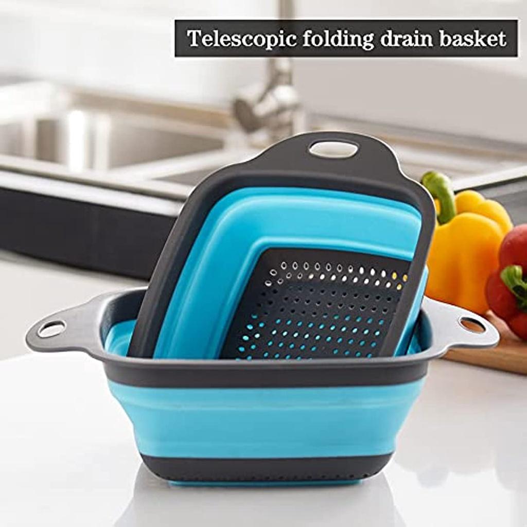 Colino pieghevole in silicone da 2 pezzi - Retrattile, facile da pulire, per pasta, verdura e frutta | Leroy Merlin