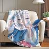 Virtual G-gawr Gura Anime Blanket Warm And Soft Suitable For Bedroom Living Room Sofa Bed Office Travel Camping