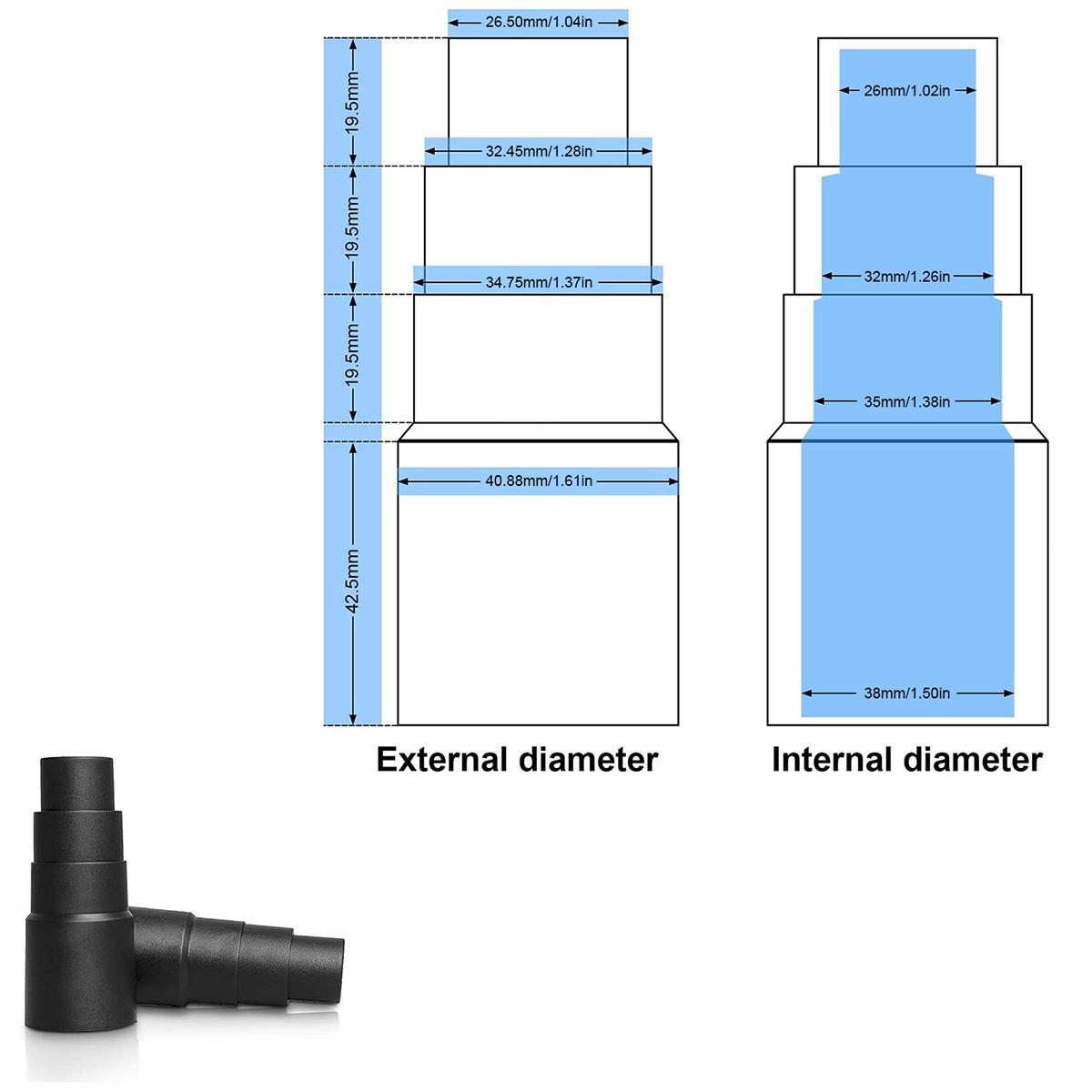 

Универсальный переходник-конвертер для шланга пылесоса 5-слойный соединитель для шланга пылесоса 23 мм 30 мм 34 мм 42 мм 50 мм многоразовый