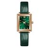 Fashion Niche Light Luxury Small Square Plate Women'S Exquisite Green Belt Quartz Waterproof Watch