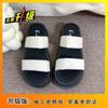 Versatile retro fashion non-slip thick-soled one-word slippers summer and autumn 2025 new French outer cool slippers women