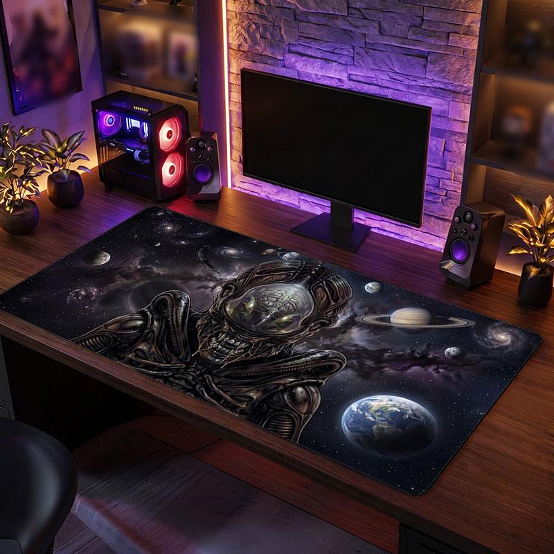 Big Mouse PadAlien Xenomorph Extended Soft Desk Mat Gaming Office Computer Table Decor Mat