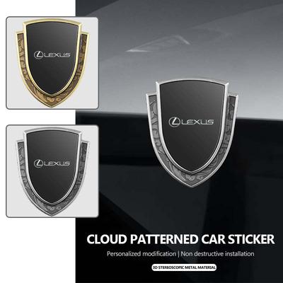 3D Metal Car Side Body Trunk Decoration Emblem Sticker Shield Styling For RX350 IS250 IS200 GS300 LX570 RC350 UX250h ES350