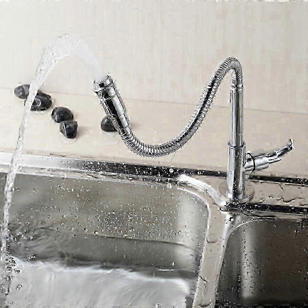 Outdoor Kitchen Sink Faucet with Flexible Neck - 360 Rotatable Single Handle Cold Water Tap