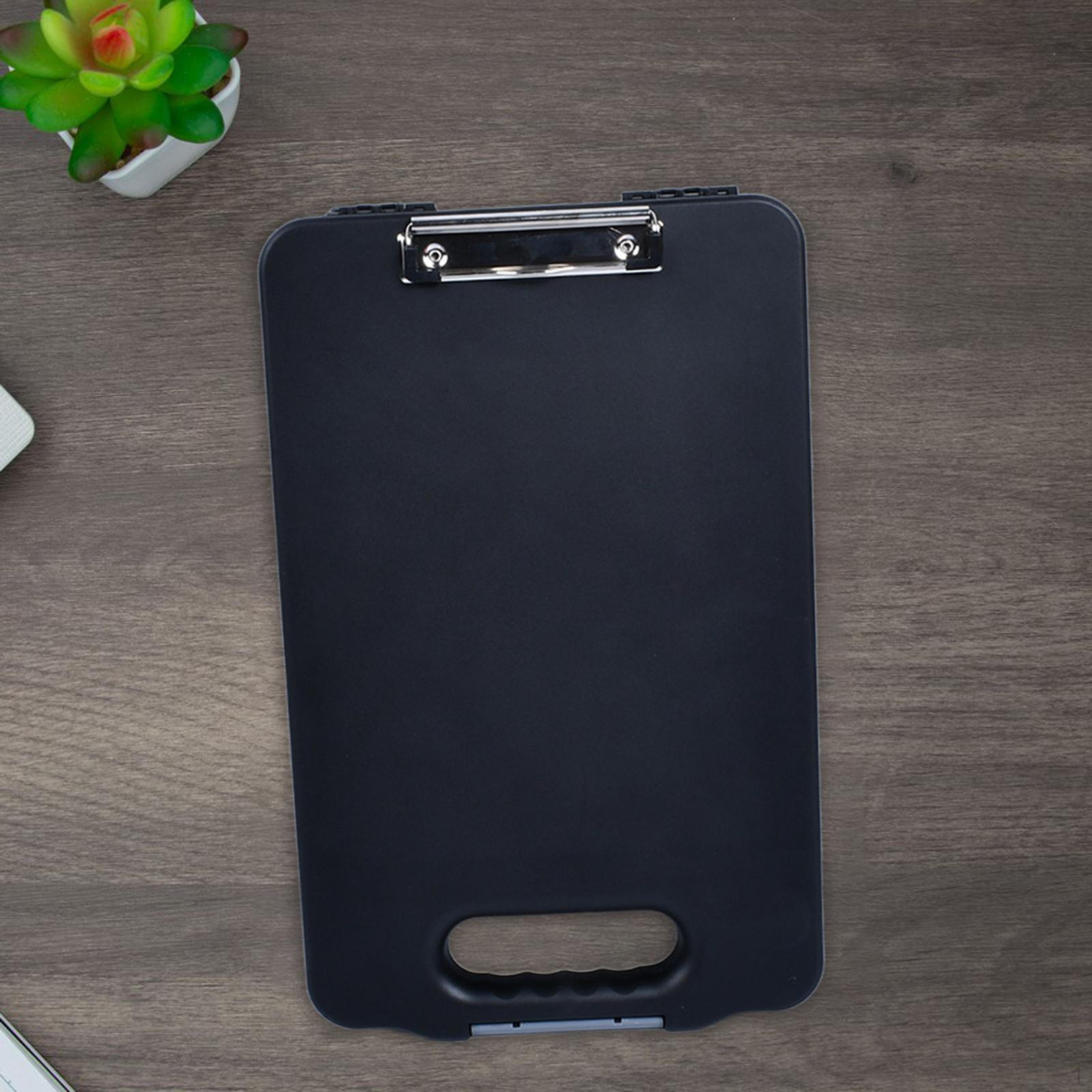 

Буфер обмена с папкой для хранения A4, многофункциональный для медсестер для одиноких чёрный