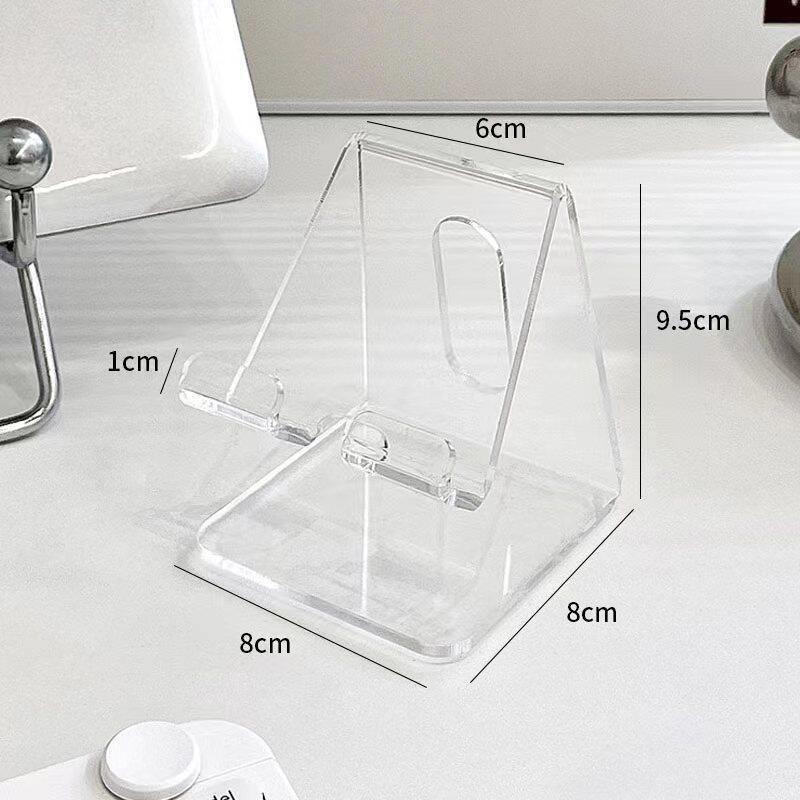 Acrylic Transparent Phone & Tablet Stand: Minimalist Student Dormitory & Office Desktop Holder.