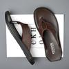 Casual Leather Male Flip Flops Classic Slippers for Men Comfortable Summer Half Drag Outdoor Sandals Leisure Walk Slides