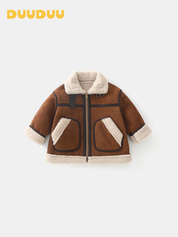 DUUDUUD 2025 Fleece-Lined Toddler Jacket: Thick Winter Coat for Boys