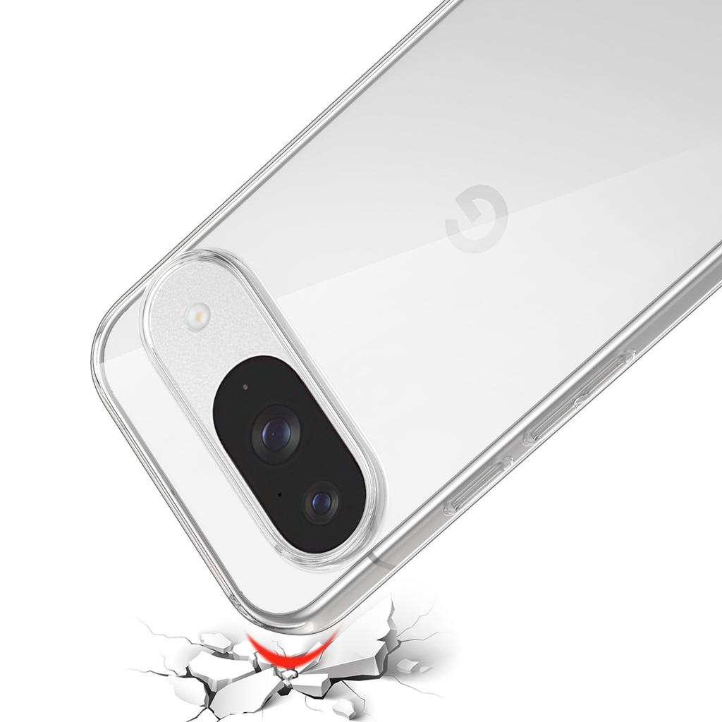 For Google Pixel 9/9 Pro Case Anti-Fingerprint Crystal Clear TPU Phone Cover
