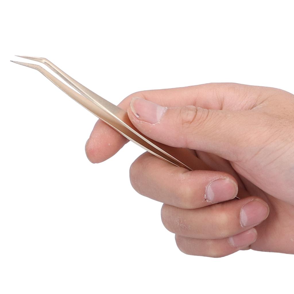 False Eyelashes Grafting Tweezers Fine Tip Stainless Steel Eyelash Extension Tool Tweezers