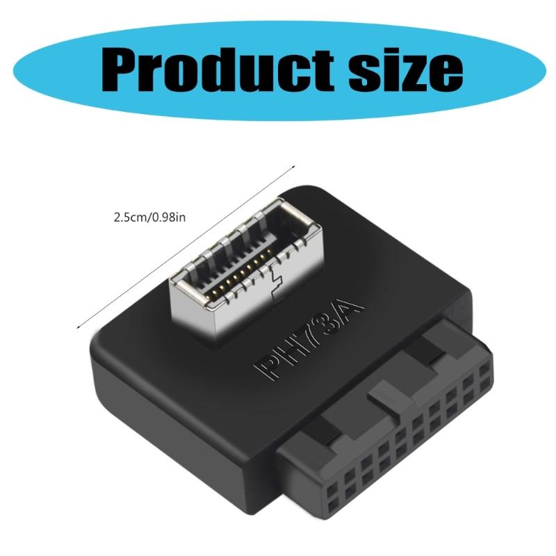 USB Front Panel Adapter TypeE to USB3.0 19/20PIN Adapter Internal Vertical Header Splitter for Type C Motherboards