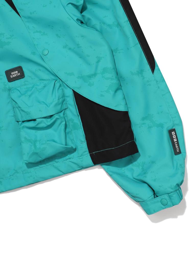 Bbc Earth Crack Color Block Curve Jacket_Green