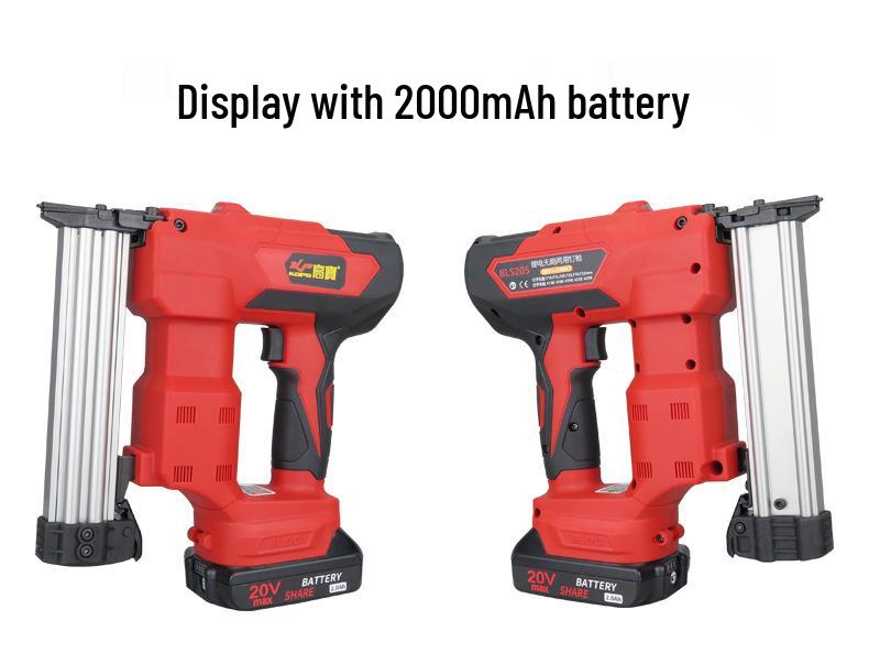Gaobao F32 Brushless Lithium Battery Brad Nailer: Dual-Use Woodworking Straight Nail Gun with Continuous Firing.