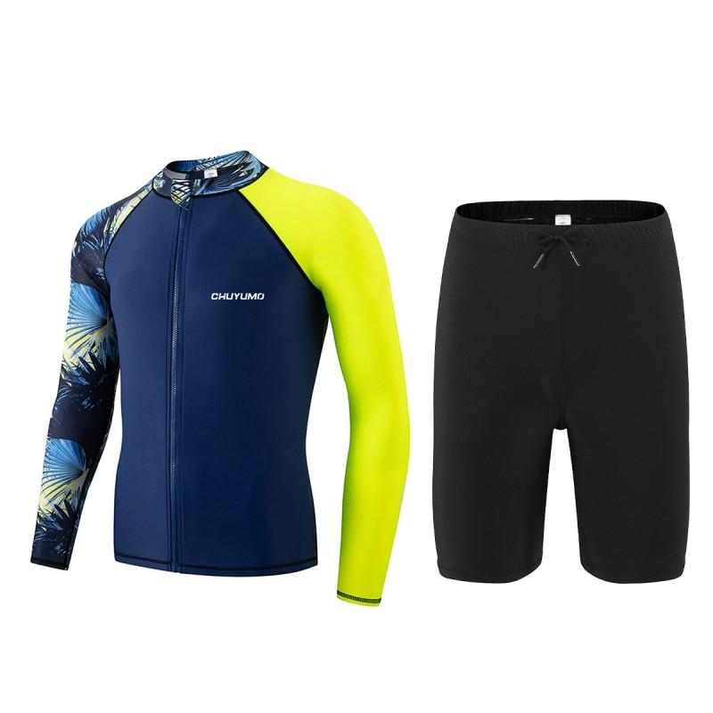 Mens Quick-Dry UV Protection Rash Guard Surfing Diving Snorkeling Swimming Fitness Outdoor Water Sports