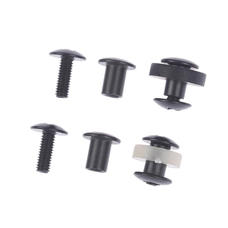 6 Sets Black Steel Short Post Chicago Screw Set Cross Head Perfect For Diy Kydex