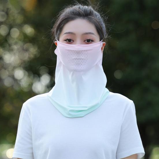 Ice Silk Sunscreen Face Sun Protection Face Guard Breathable Holes Protector Neck Clavicle