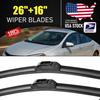 New Set Of 2 Direct Connect Wiper Blades Size Of 26" & 16" Front Left and Right