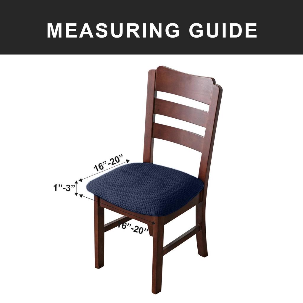 Jacquard Cushion Slipcovers Protectors,Washable Polyester Dining Chair Covers for Wedding