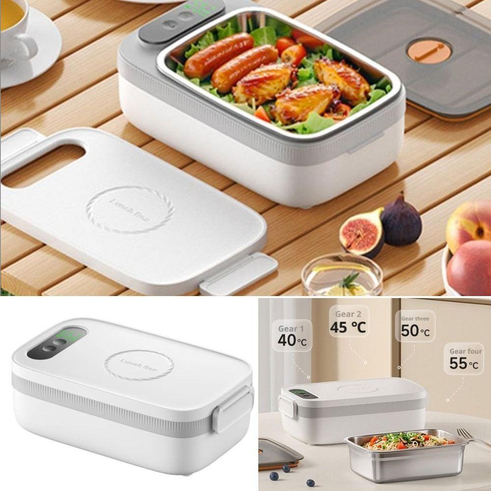 with Timer & 4 Temp Settings Electric Heated Lunch Box Food Containers