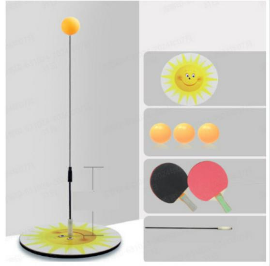 Durable Flexible Shaft Table Tennis Trainer for Seniors: Single-User Professional Self-Training Tool, Vision Ball Included