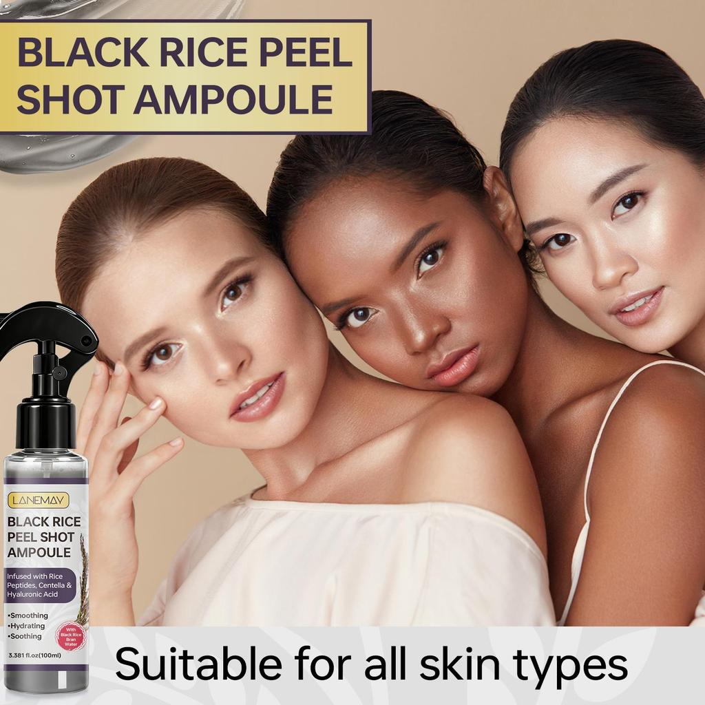 Black Rice Peel Shot Ampoule-Strengthens The Skin Barrier-Deeply Hydrates And Soothes Dry Or Orritated Skin-100ml